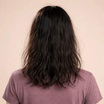 Before hair treatment