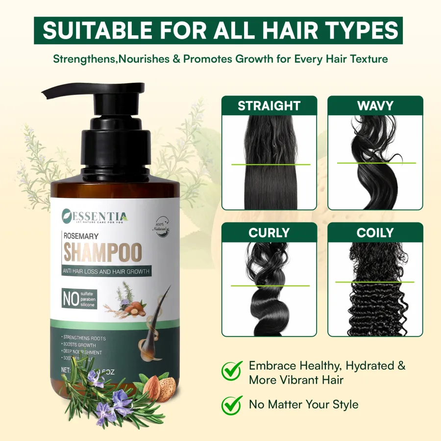 Rosemary Sulfate Free Shampoo for Hair Fall Solution – 100% Natural Formula (300g)
