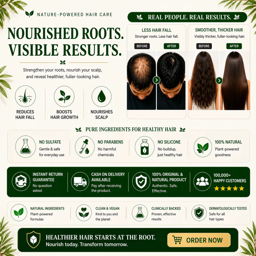 Rosemary Sulfate Free Shampoo for Hair Fall Solution – 100% Natural Formula (300g)