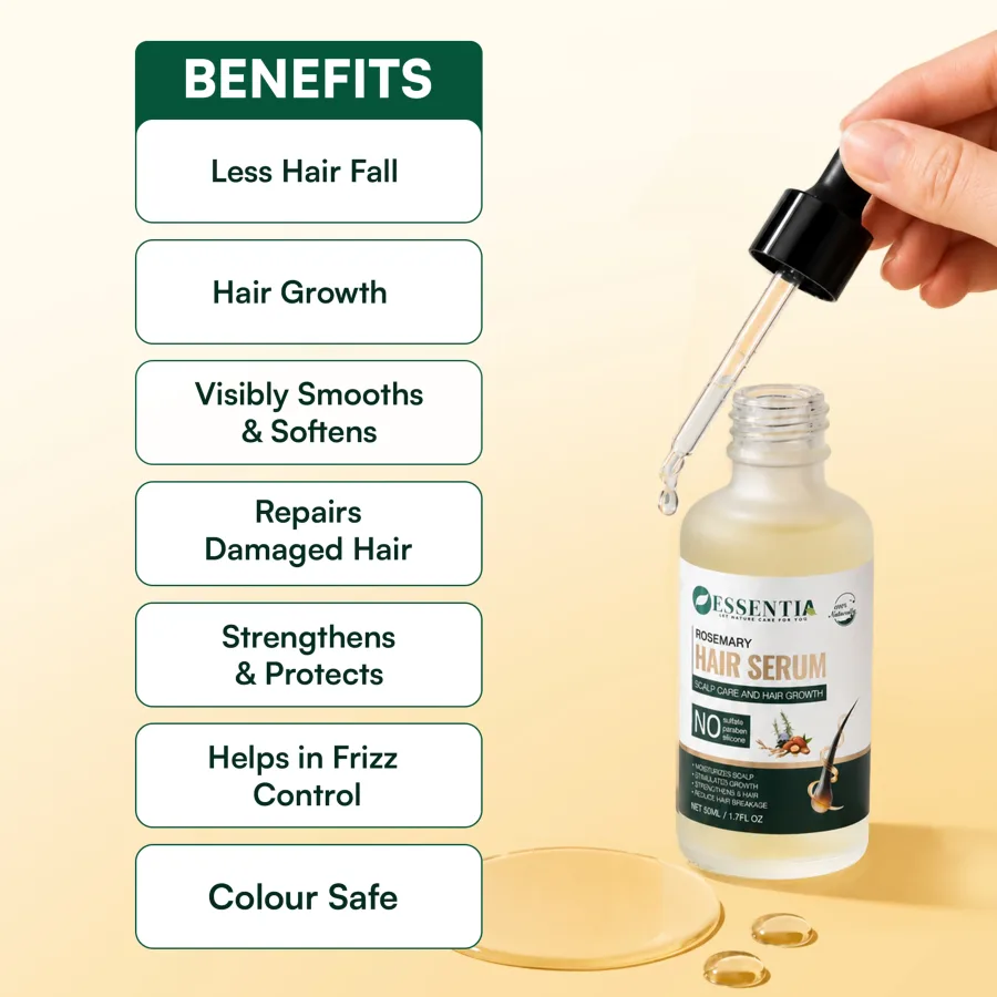 Rosemary Hair Growth Serum – Lightweight, Less Hair Fall & Healthy Scalp (50ml)