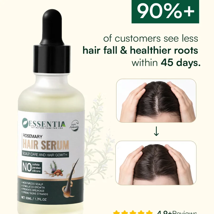 Rosemary Hair Growth Serum – Lightweight, Less Hair Fall & Healthy Scalp (50ml)