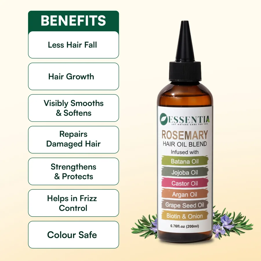 Premium Rosemary Oil Blend for Healthier-Looking, Beautiful Hair (200ml)